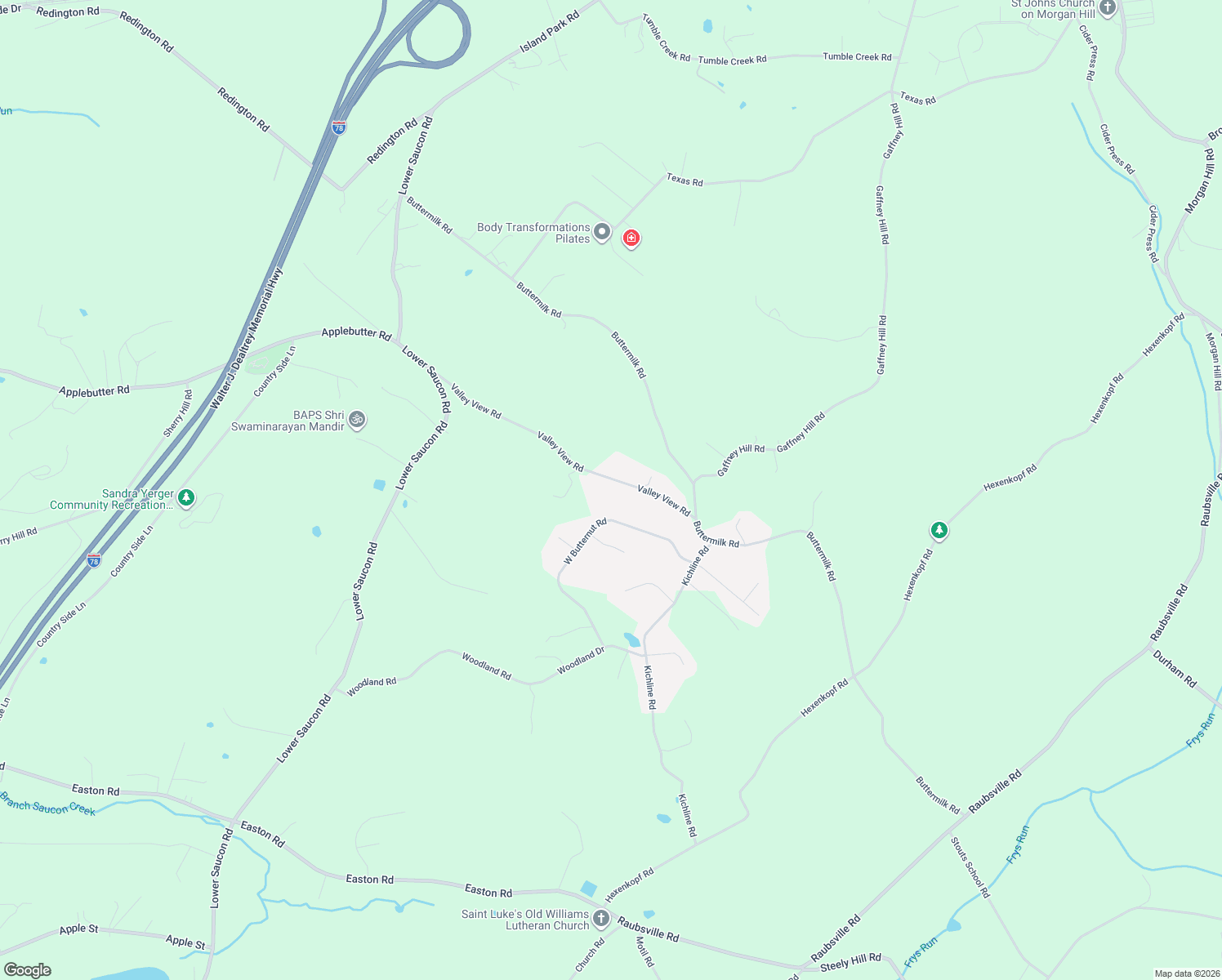 map of restaurants, bars, coffee shops, grocery stores, and more near 170 Valley View Road in Hellertown