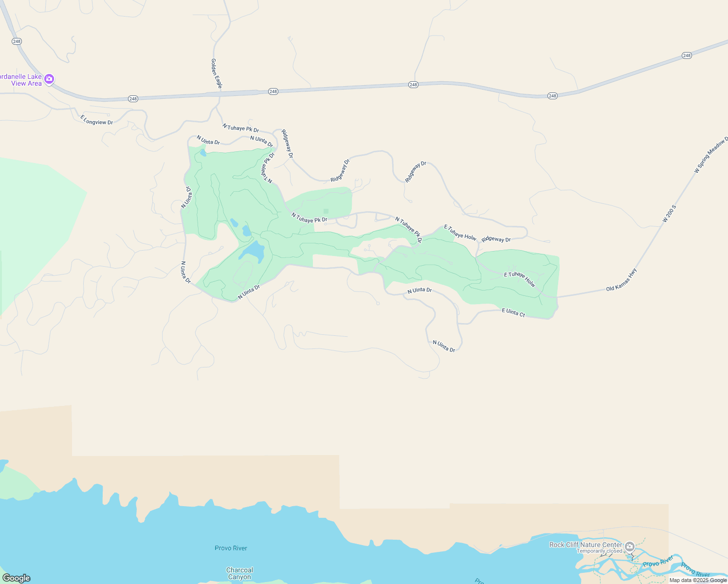map of restaurants, bars, coffee shops, grocery stores, and more near North Uinta Circle in Wasatch County