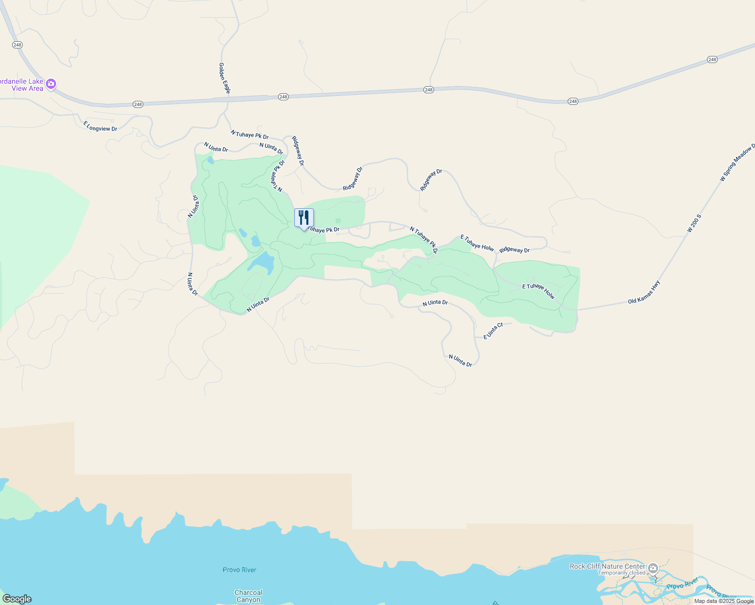 map of restaurants, bars, coffee shops, grocery stores, and more near 9248 North Uinta Circle in Kamas
