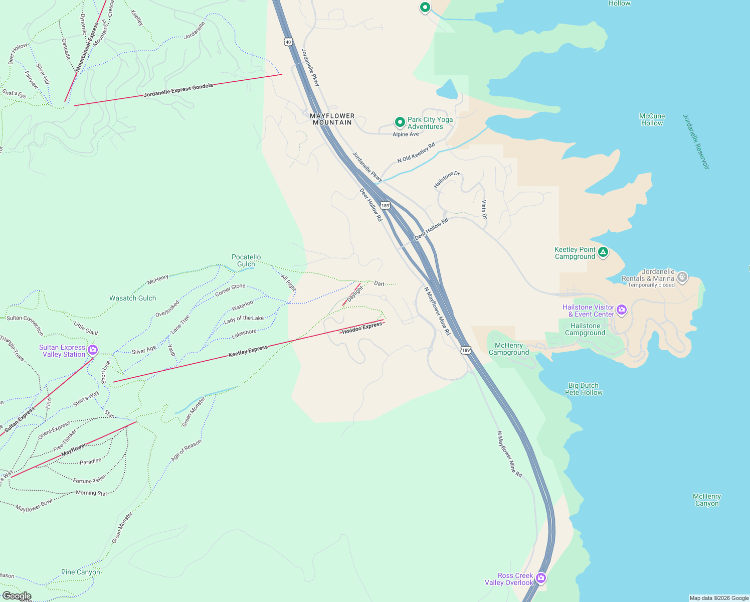 map of restaurants, bars, coffee shops, grocery stores, and more near in Park City