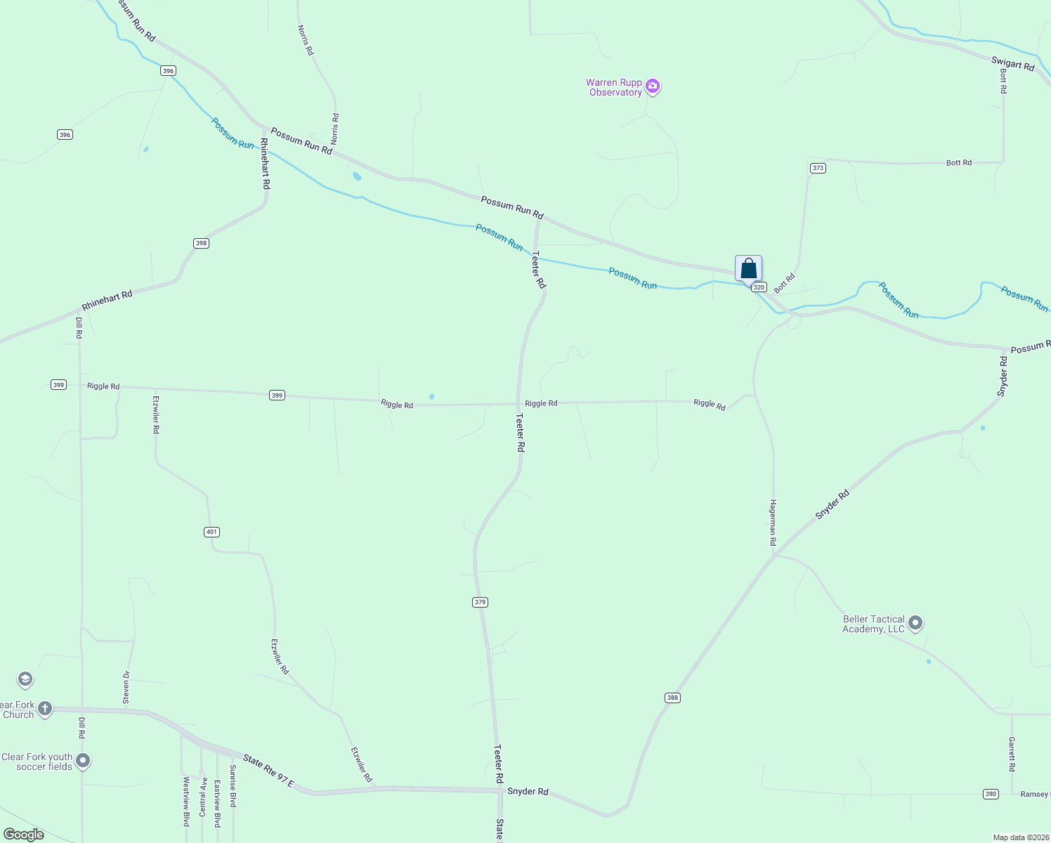 map of restaurants, bars, coffee shops, grocery stores, and more near 4940-4986 Teeter Rd in Butler