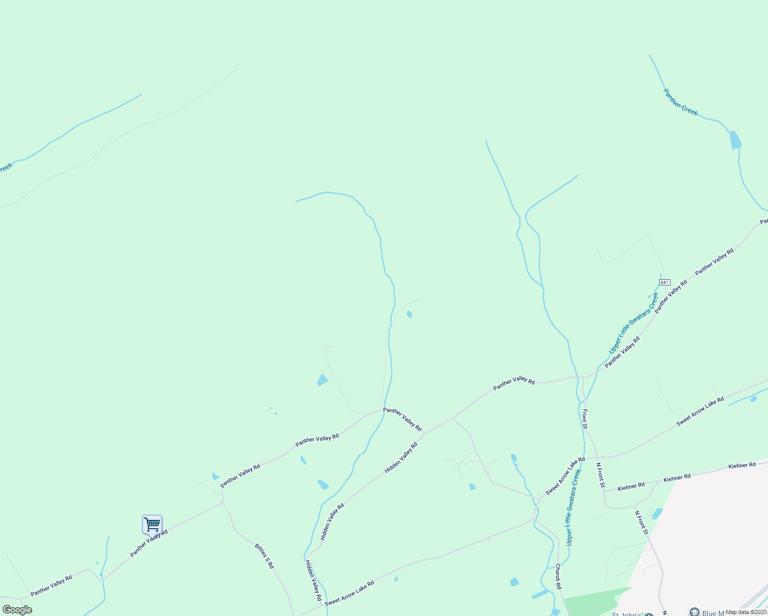 map of restaurants, bars, coffee shops, grocery stores, and more near 85 2nd Mountain Road in Pine Grove