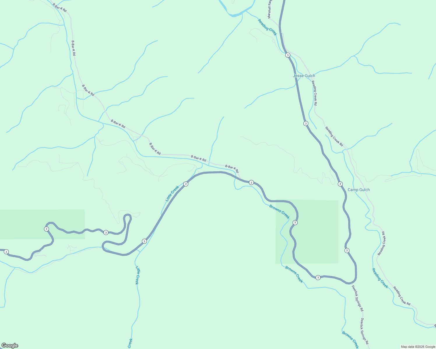 map of restaurants, bars, coffee shops, grocery stores, and more near 26180 California 3 in Douglas City