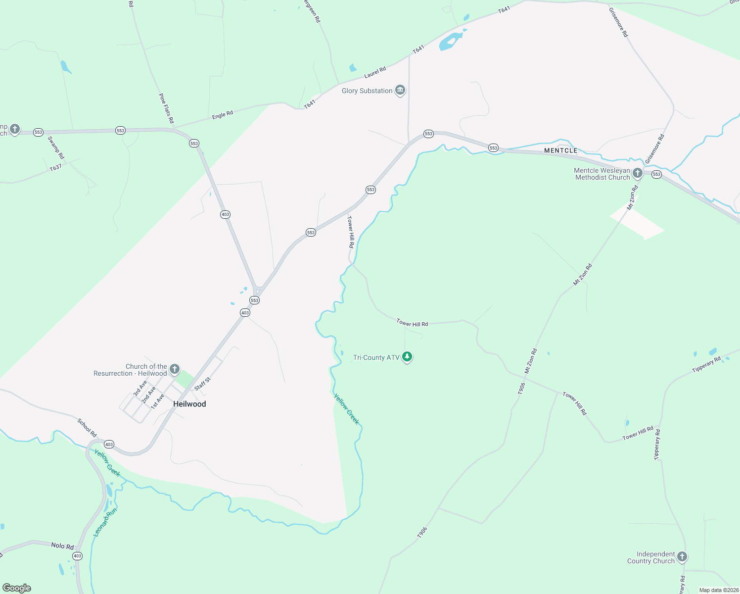 map of restaurants, bars, coffee shops, grocery stores, and more near 381 Tower Hill Road in Northern Cambria