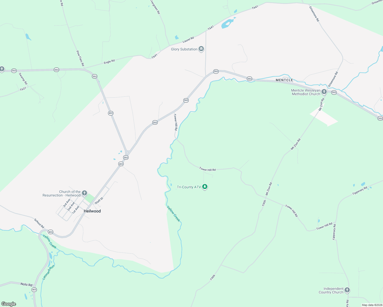 map of restaurants, bars, coffee shops, grocery stores, and more near 381-499 Tower Hill Road in Northern Cambria
