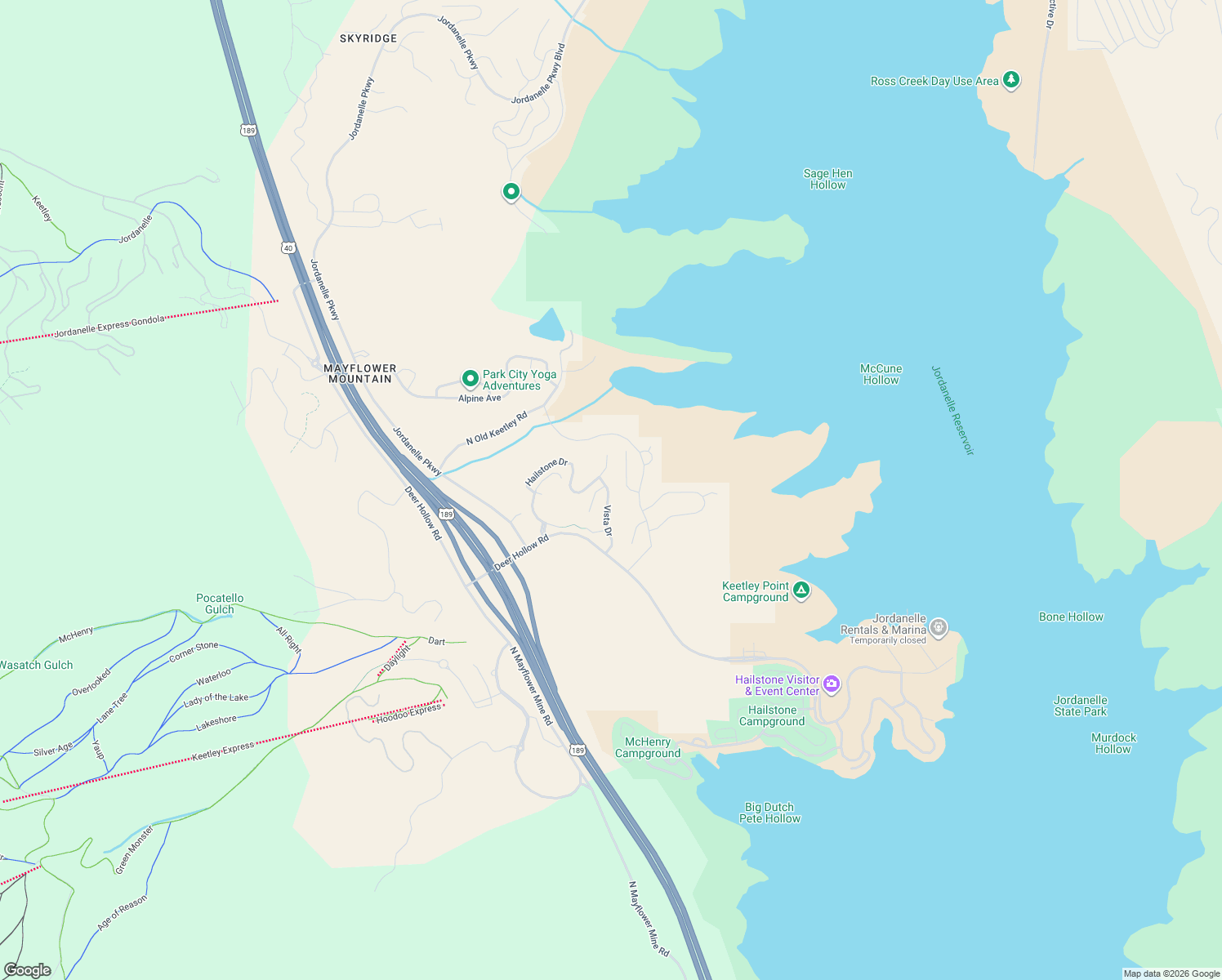 map of restaurants, bars, coffee shops, grocery stores, and more near 9980 Vista Drive in Heber City