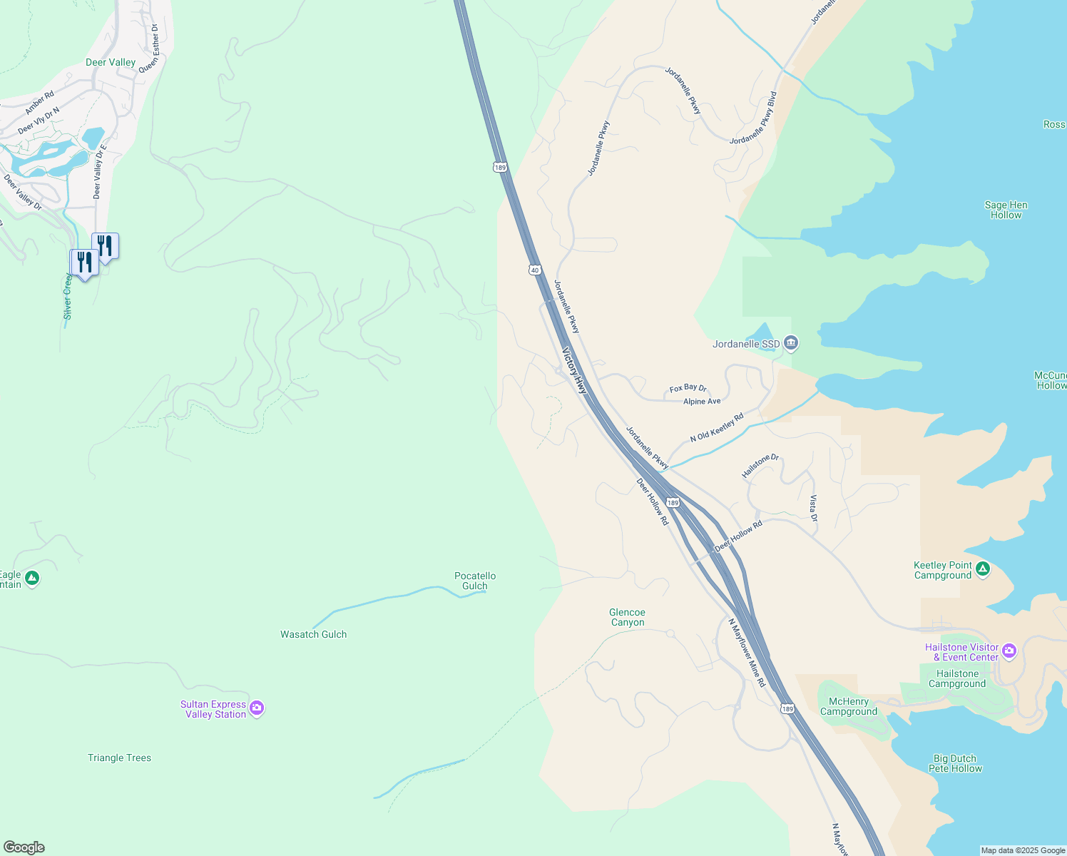map of restaurants, bars, coffee shops, grocery stores, and more near 2244 West Sonder Way in Park City