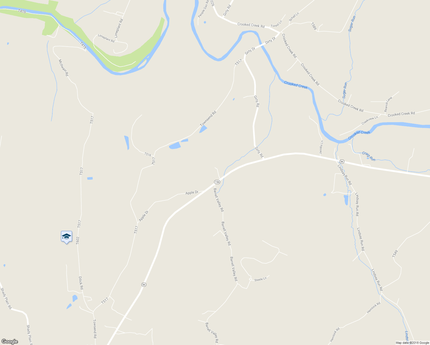 map of restaurants, bars, coffee shops, grocery stores, and more near 113 Wagner Lane in Spring Church