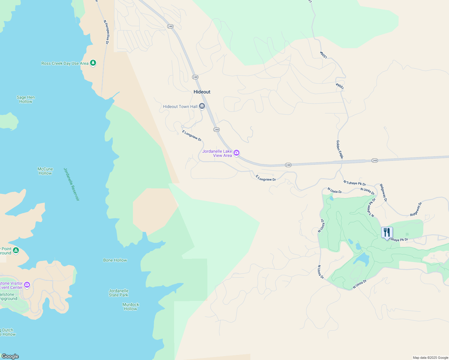 map of restaurants, bars, coffee shops, grocery stores, and more near 1350 East Lasso Trail in Heber City