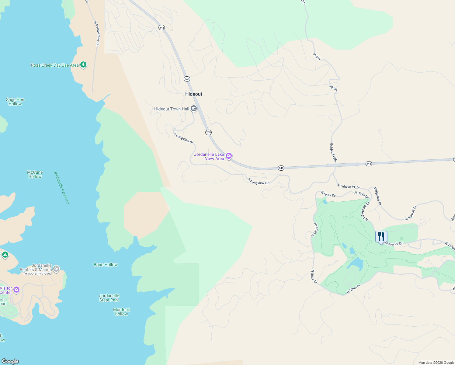map of restaurants, bars, coffee shops, grocery stores, and more near 1404 East Lasso Trail in Heber City