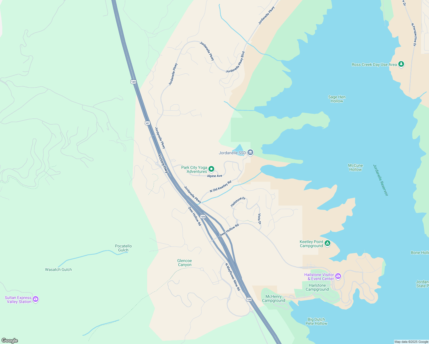 map of restaurants, bars, coffee shops, grocery stores, and more near 1729 Fox Bay Drive in Heber City