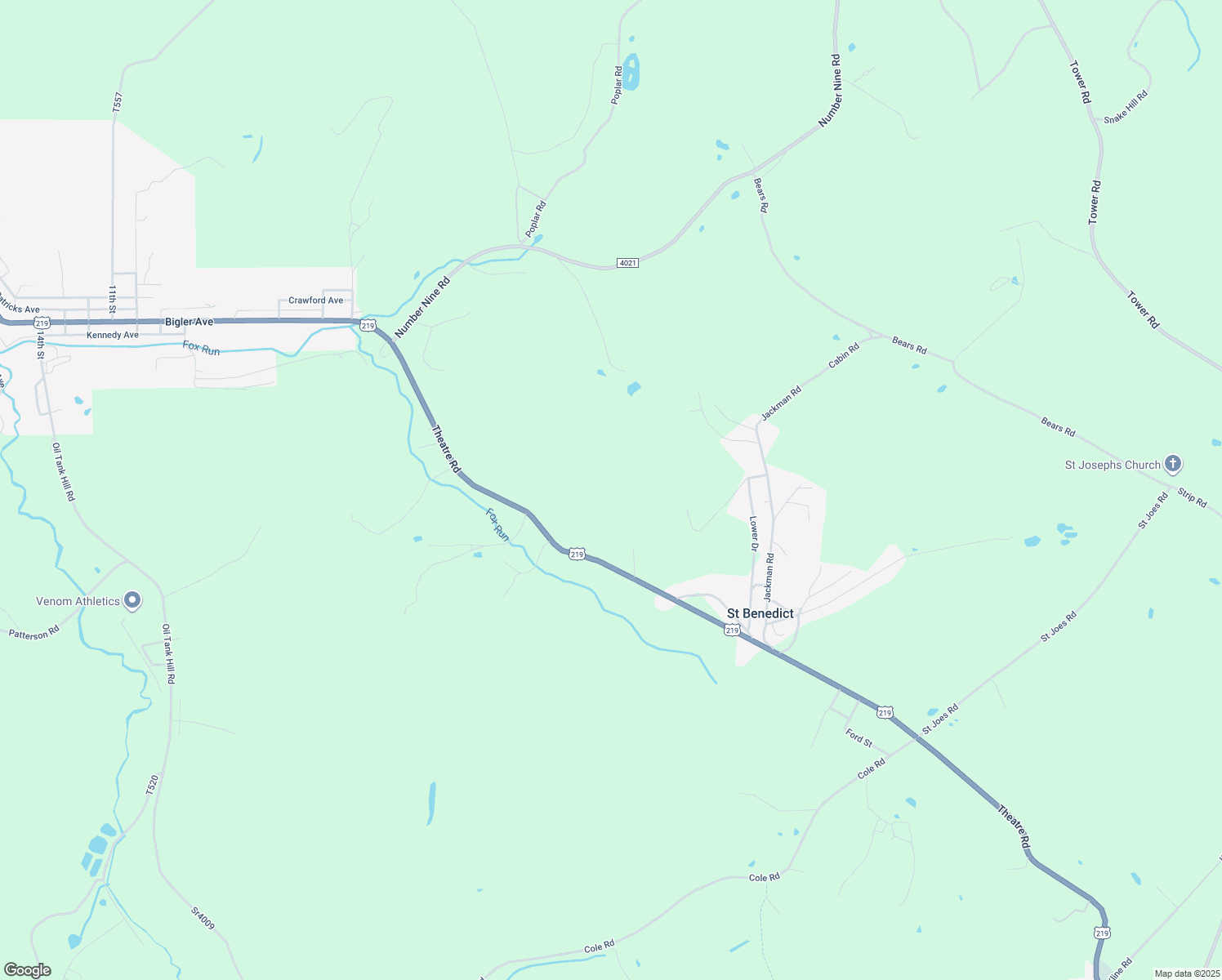 map of restaurants, bars, coffee shops, grocery stores, and more near in Saint Benedict