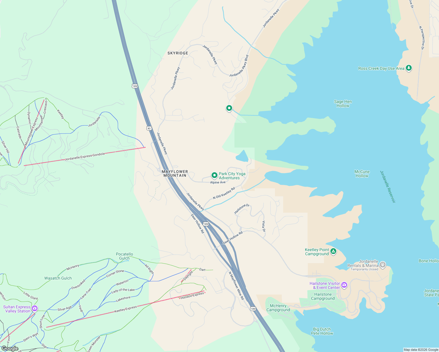 map of restaurants, bars, coffee shops, grocery stores, and more near 1716 Fox Bay Drive in Heber City
