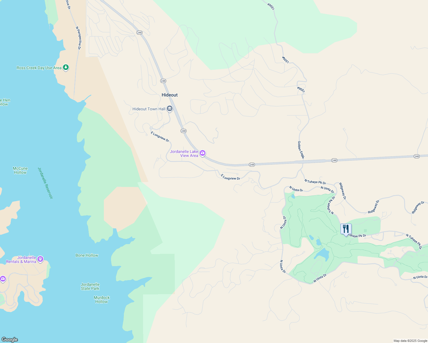 map of restaurants, bars, coffee shops, grocery stores, and more near 1754 East Longview Drive in Kamas