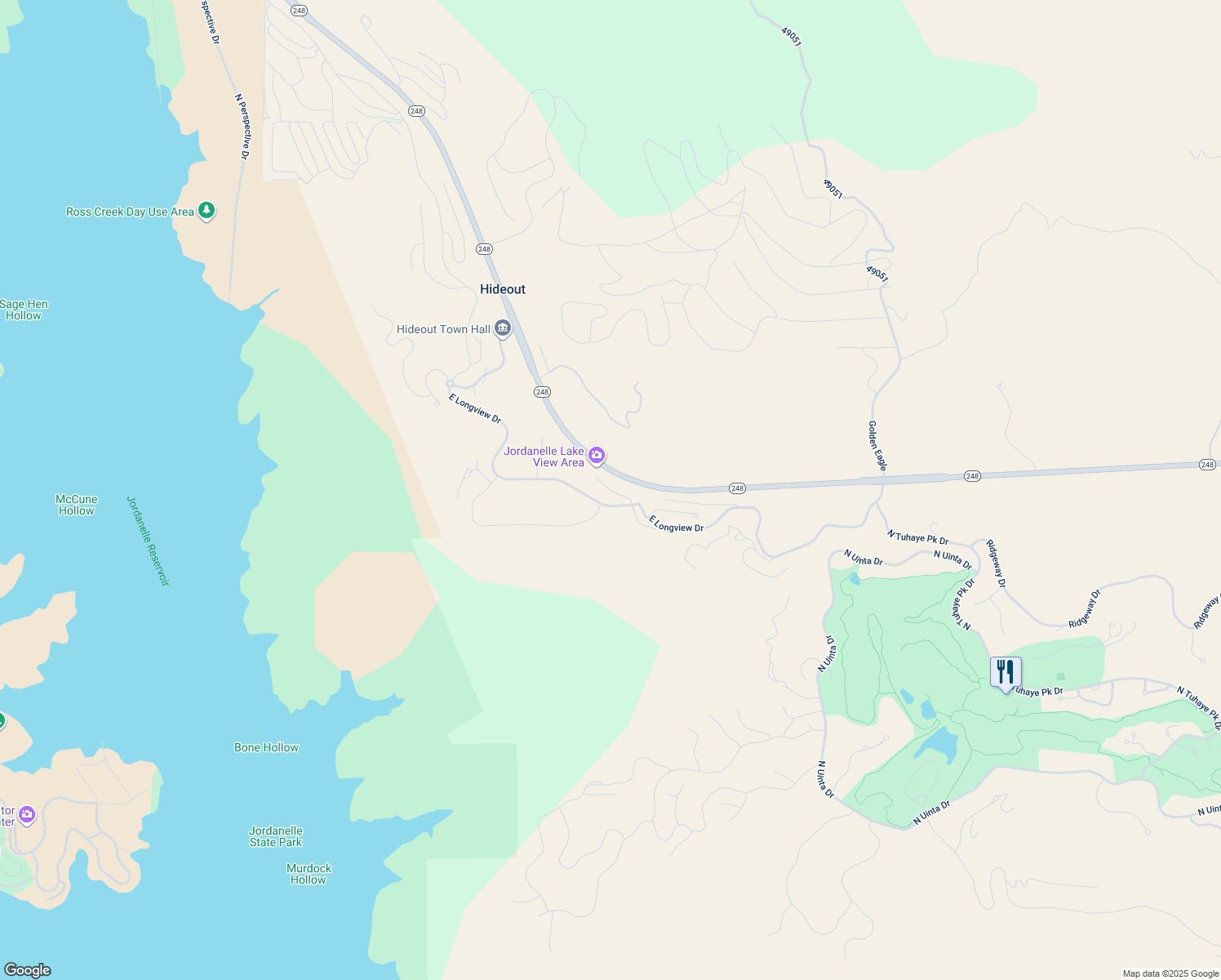 map of restaurants, bars, coffee shops, grocery stores, and more near North Sightline Circle in Kamas