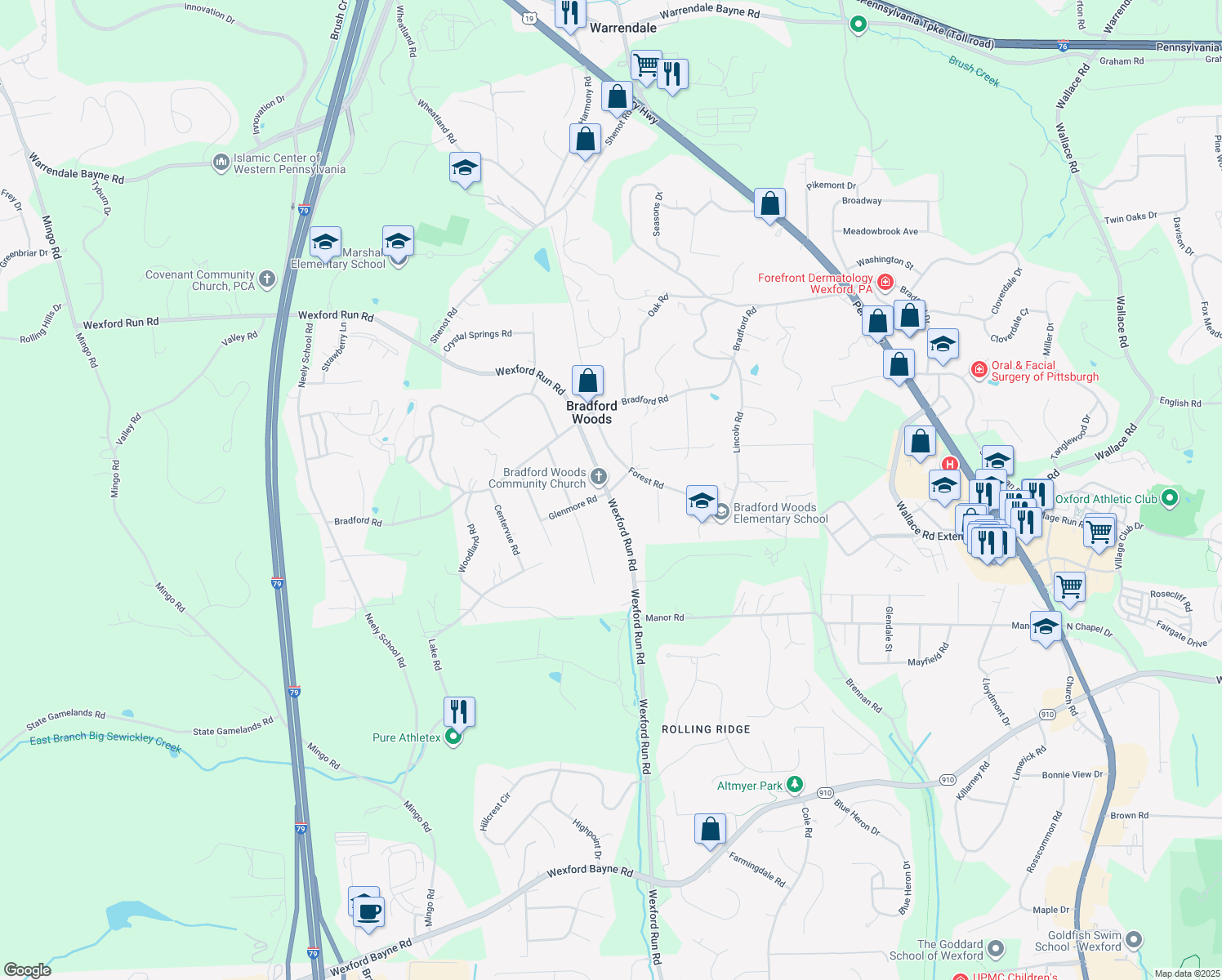 1481 Glenmore Road, Bradford Woods PA Walk Score