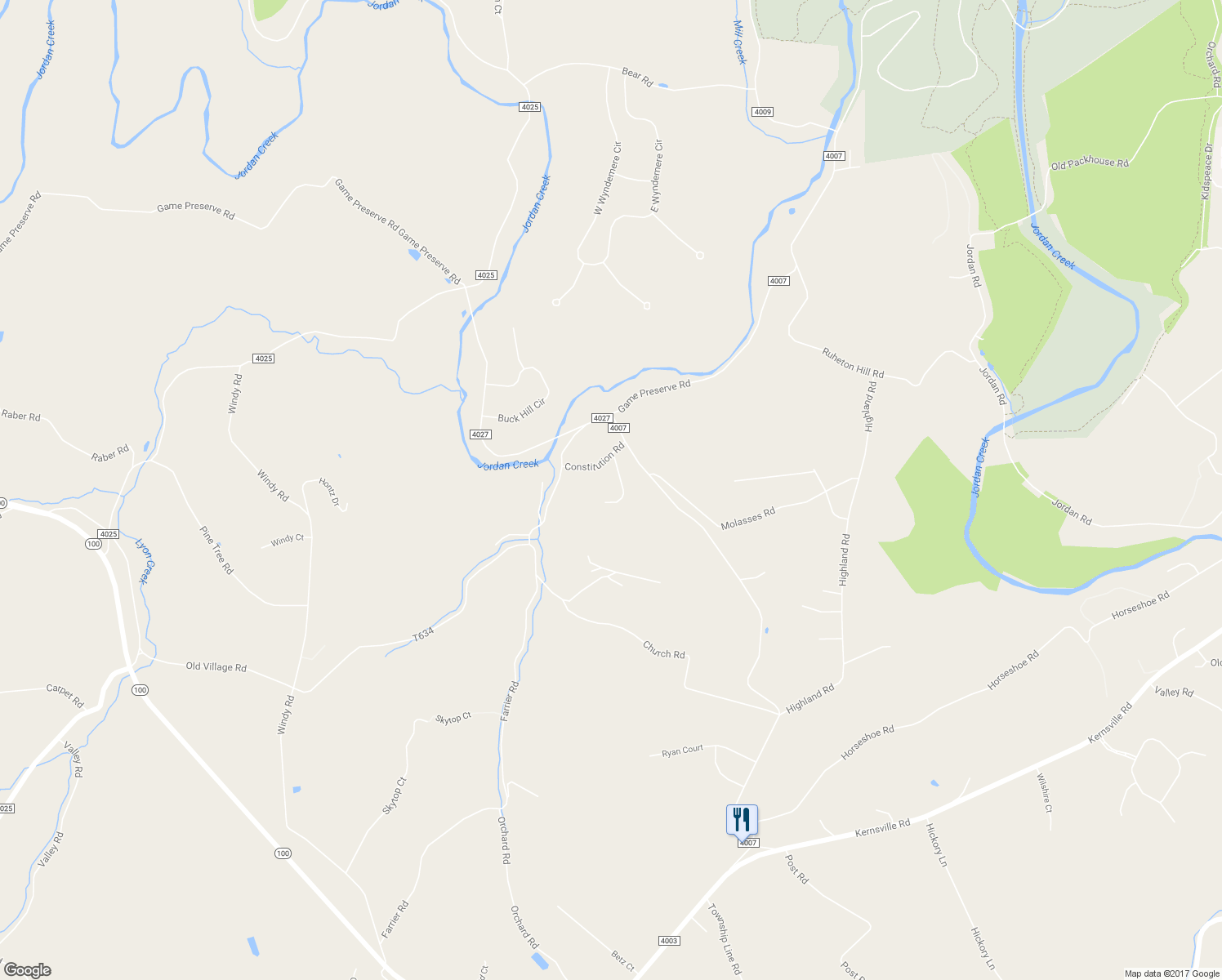 map of restaurants, bars, coffee shops, grocery stores, and more near 6427 Rutledge Drive in Schnecksville