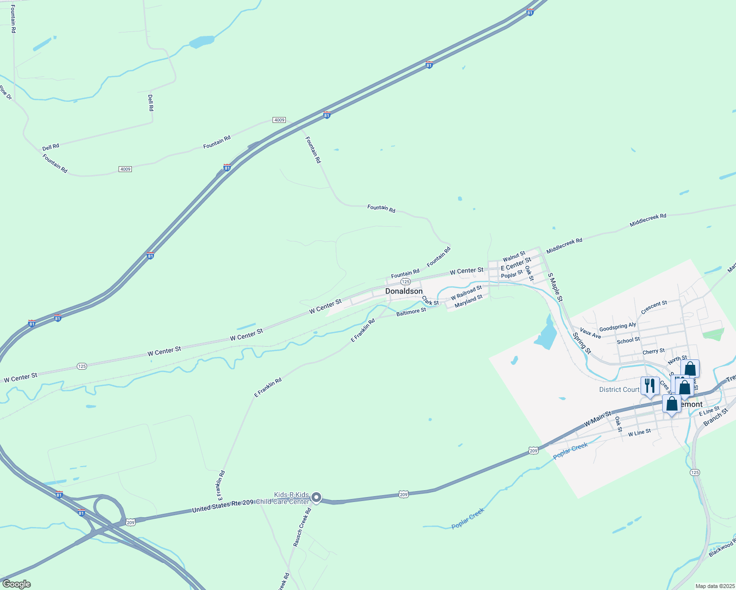 map of restaurants, bars, coffee shops, grocery stores, and more near 508 West Philadelphia Street in Tremont