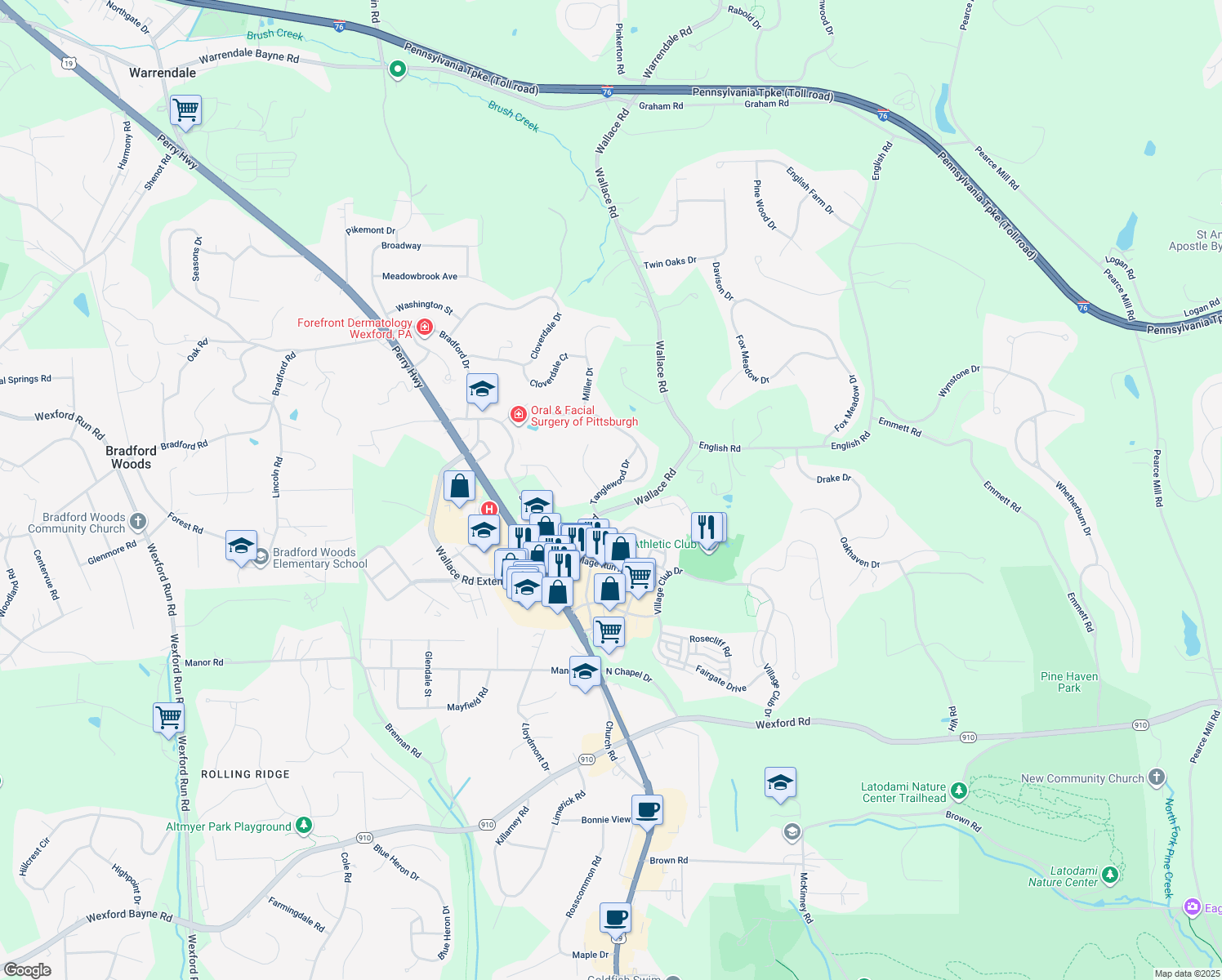 104 Tanglewood Drive, Wexford PA Walk Score