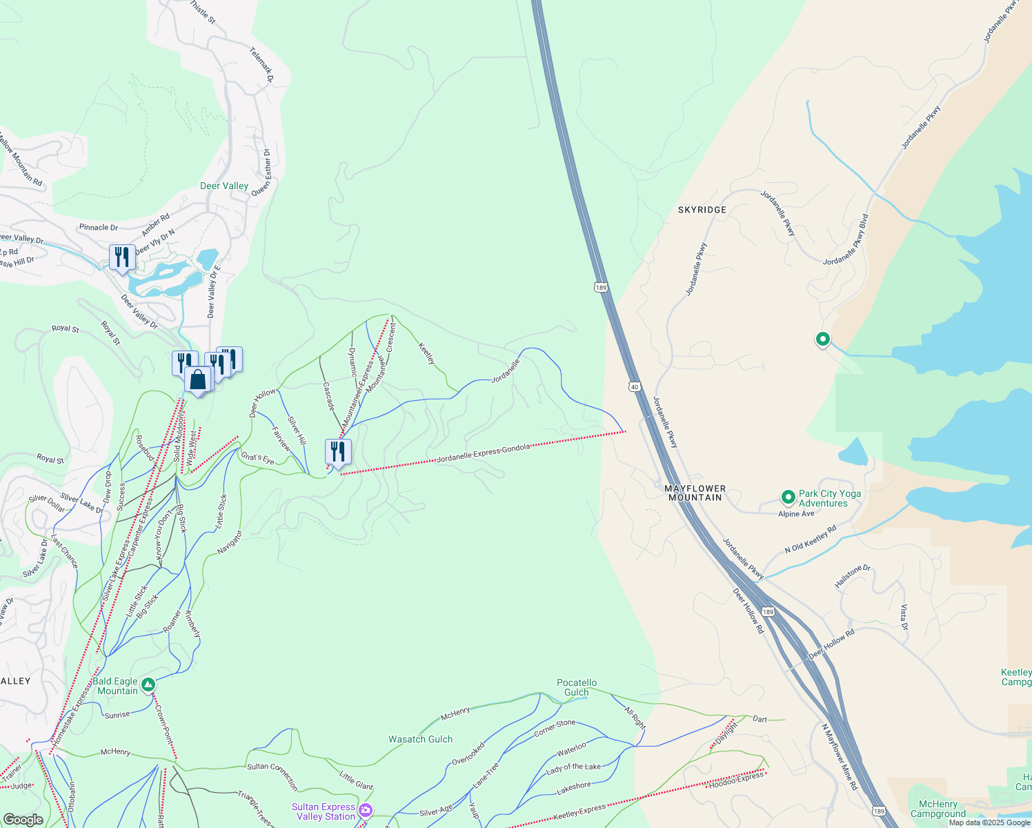 map of restaurants, bars, coffee shops, grocery stores, and more near 2997 Deer Crest Estates Drive in Heber City