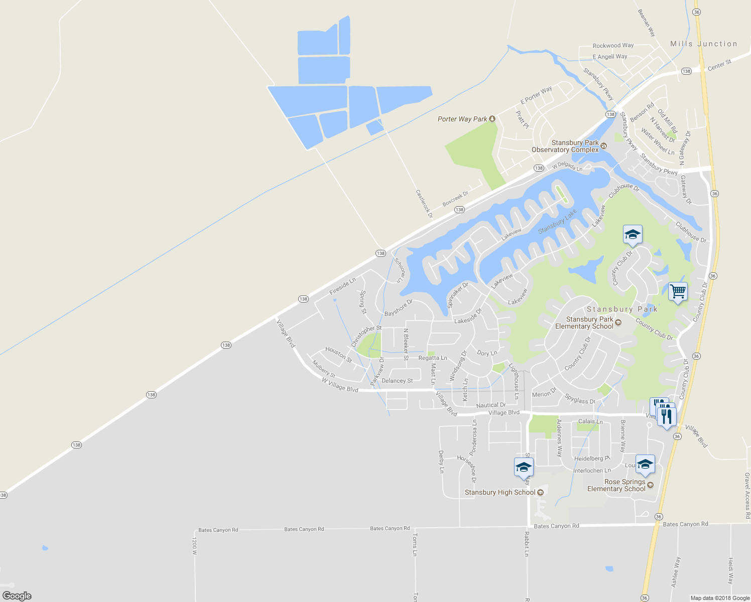 map of restaurants, bars, coffee shops, grocery stores, and more near 6059 Bayshore Drive in Stansbury Park