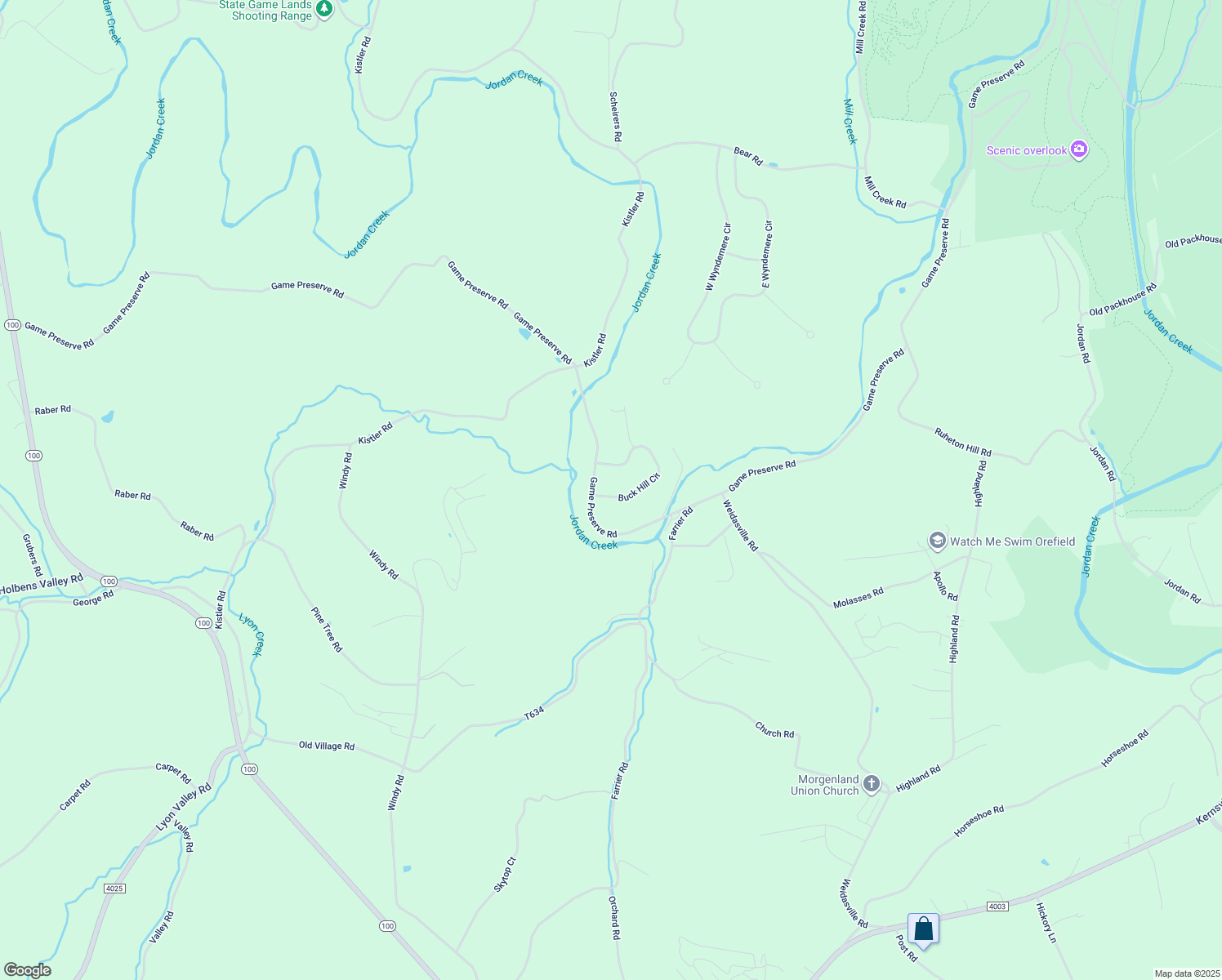 map of restaurants, bars, coffee shops, grocery stores, and more near 3814 Buck Hill Circle in Schnecksville