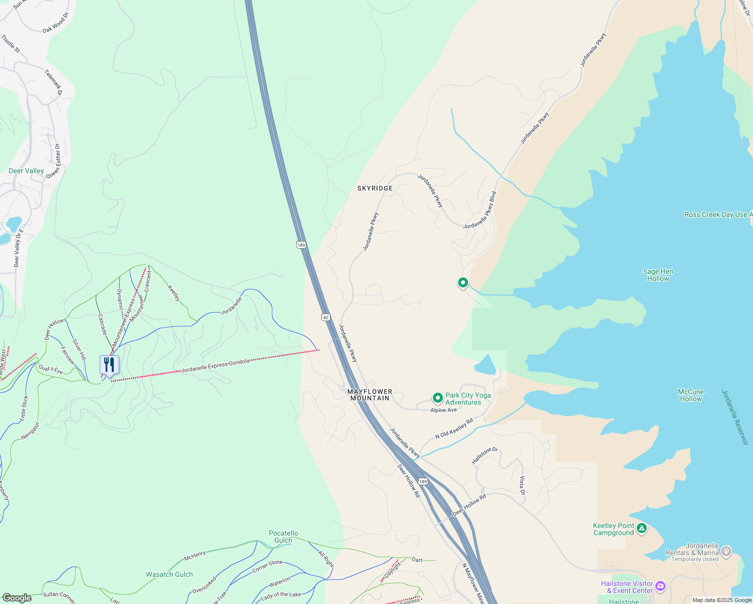 map of restaurants, bars, coffee shops, grocery stores, and more near 2038 Pointe Drive in Heber City