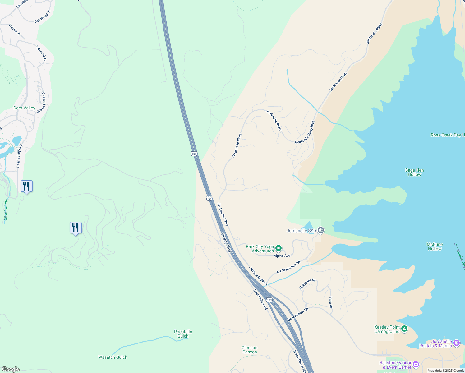 map of restaurants, bars, coffee shops, grocery stores, and more near 2083 Pinnacle Lane in Heber City