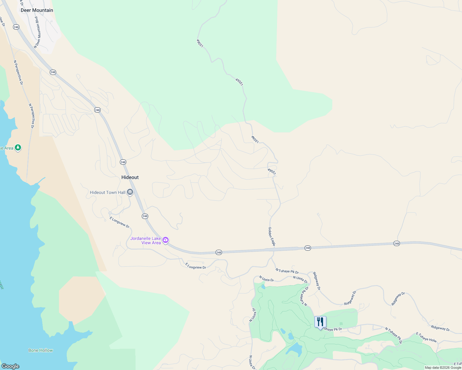 map of restaurants, bars, coffee shops, grocery stores, and more near 10951 Wrangler Road in Kamas