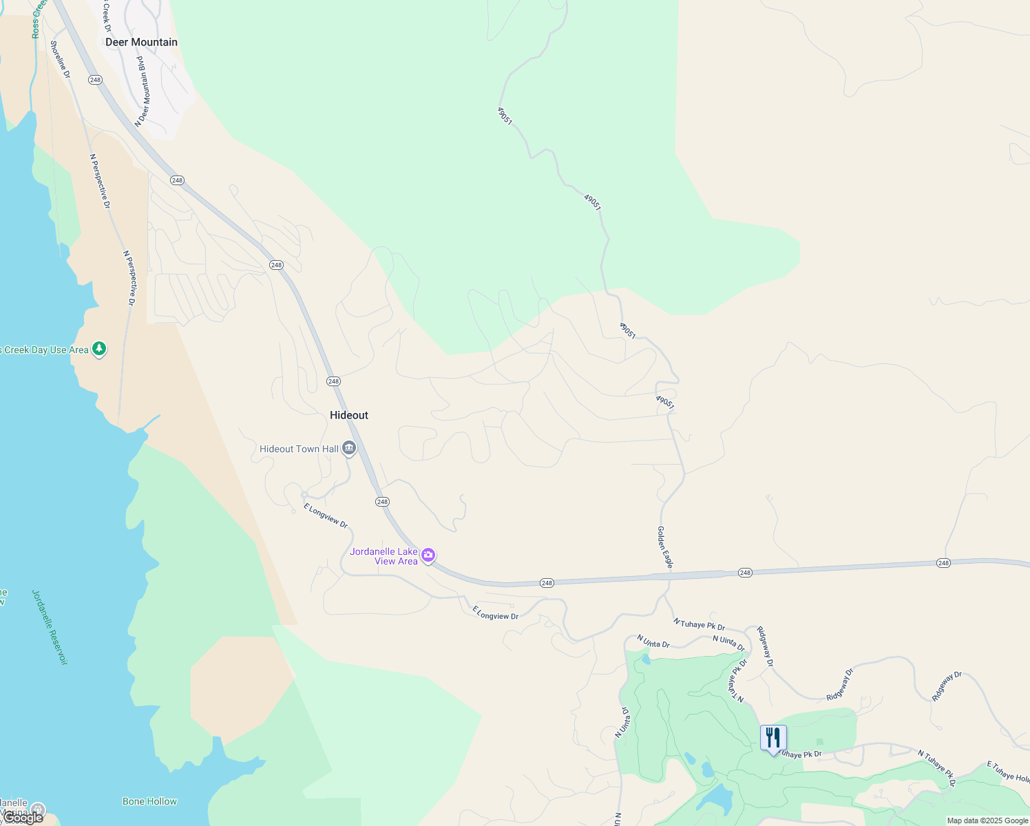 map of restaurants, bars, coffee shops, grocery stores, and more near 1746 East Wrangler Loop in Kamas