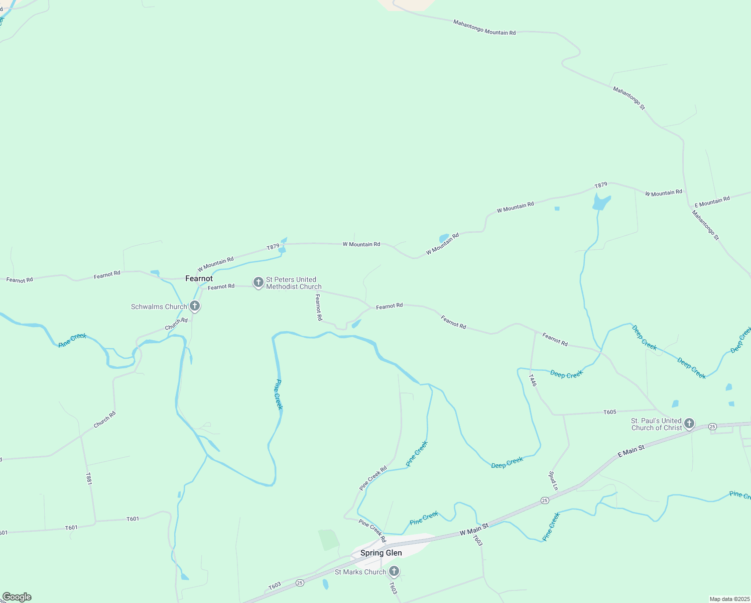 map of restaurants, bars, coffee shops, grocery stores, and more near 304 Fearnot Road in Schuylkill County