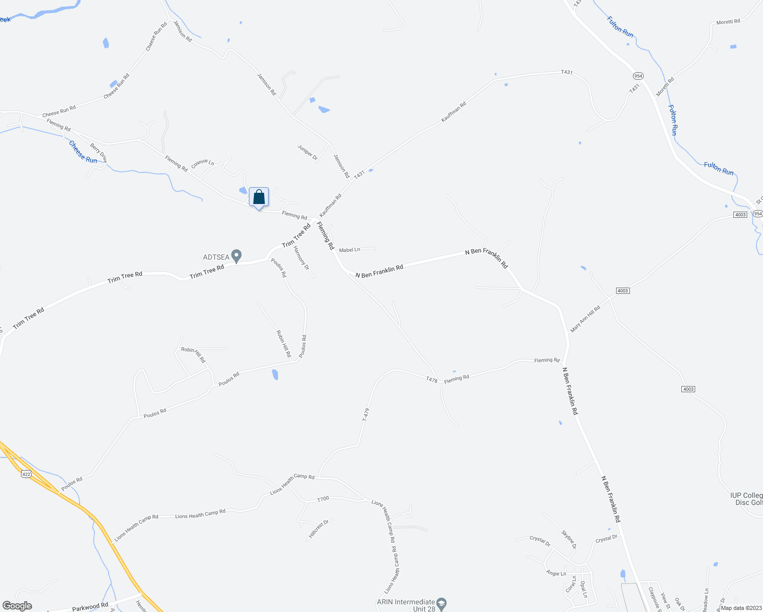 map of restaurants, bars, coffee shops, grocery stores, and more near 987 Fleming Road in Indiana