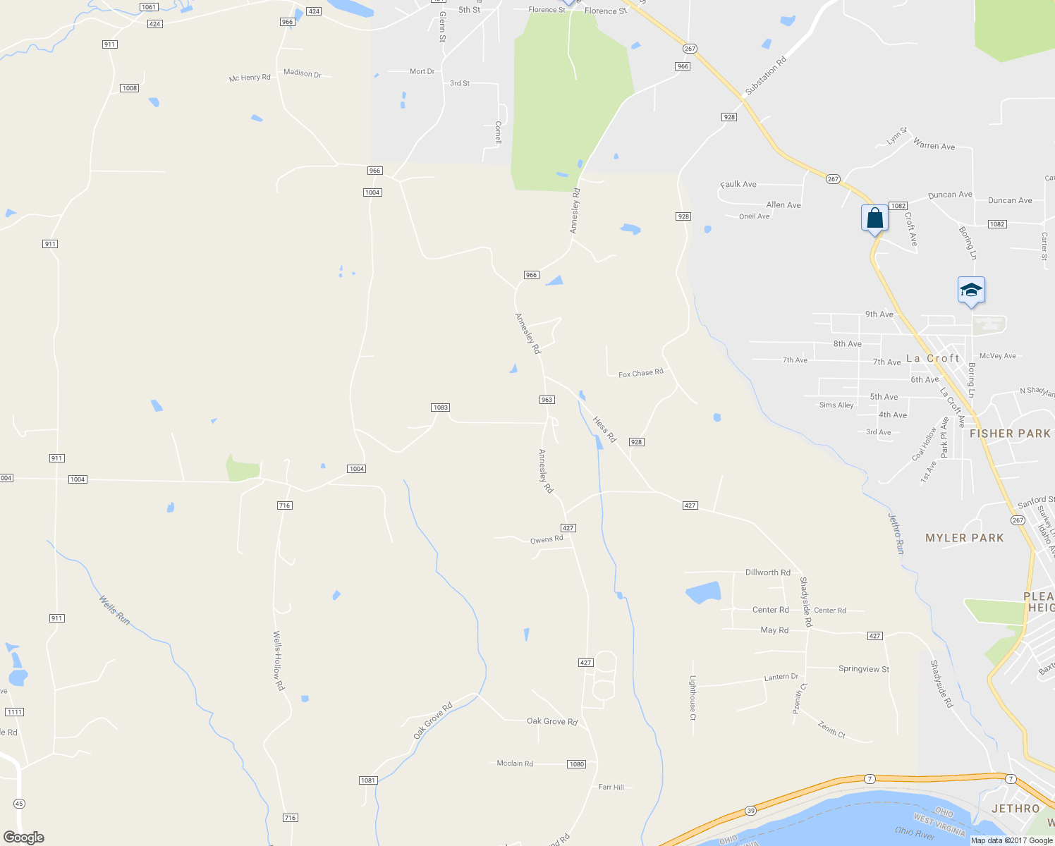 map of restaurants, bars, coffee shops, grocery stores, and more near 1457 John Campbell Road in Wellsville