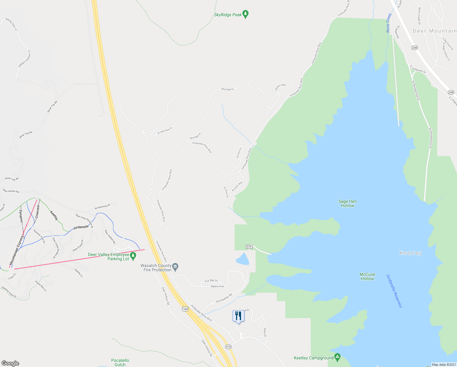 map of restaurants, bars, coffee shops, grocery stores, and more near 11282 North Orion Drive in Heber City