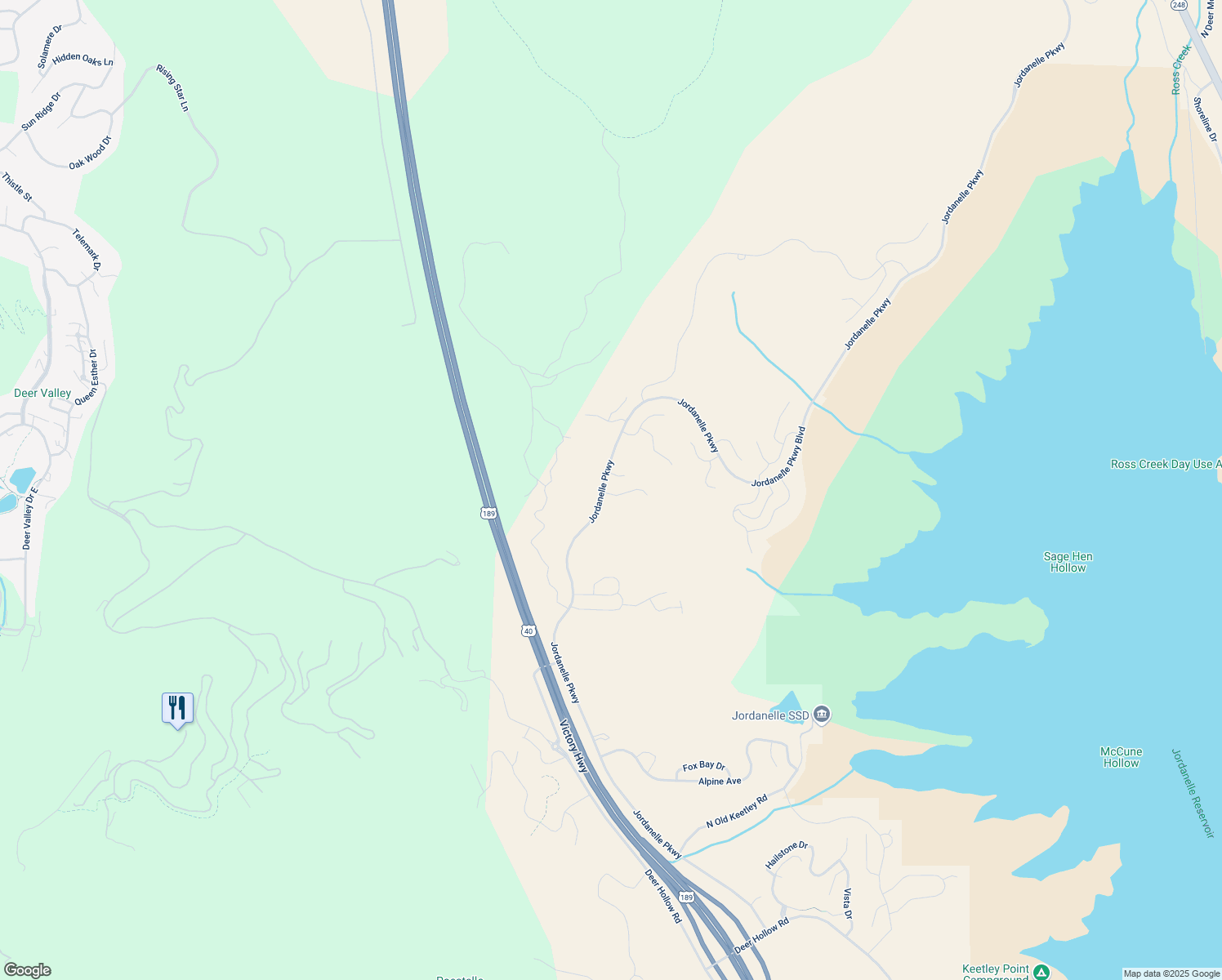 map of restaurants, bars, coffee shops, grocery stores, and more near 1992 West Dotterel Circle in Heber City
