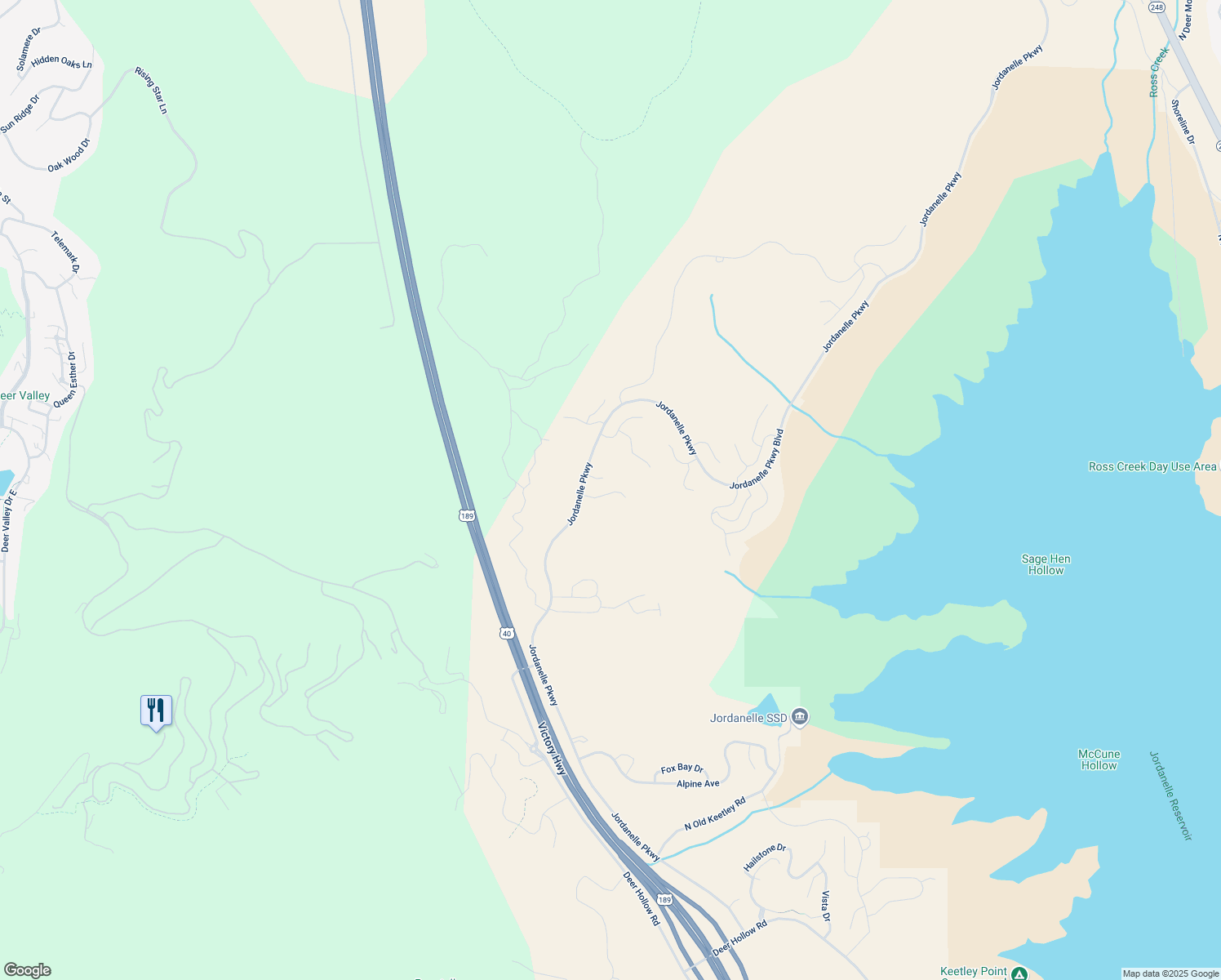 map of restaurants, bars, coffee shops, grocery stores, and more near 1916 West Dotterel Circle in Heber City