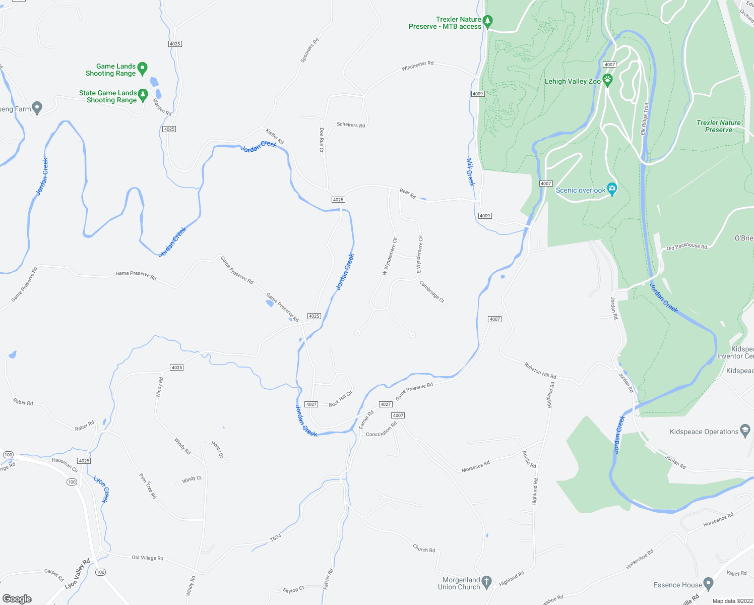 map of restaurants, bars, coffee shops, grocery stores, and more near 4130 East Wyndemere Circle in Schnecksville