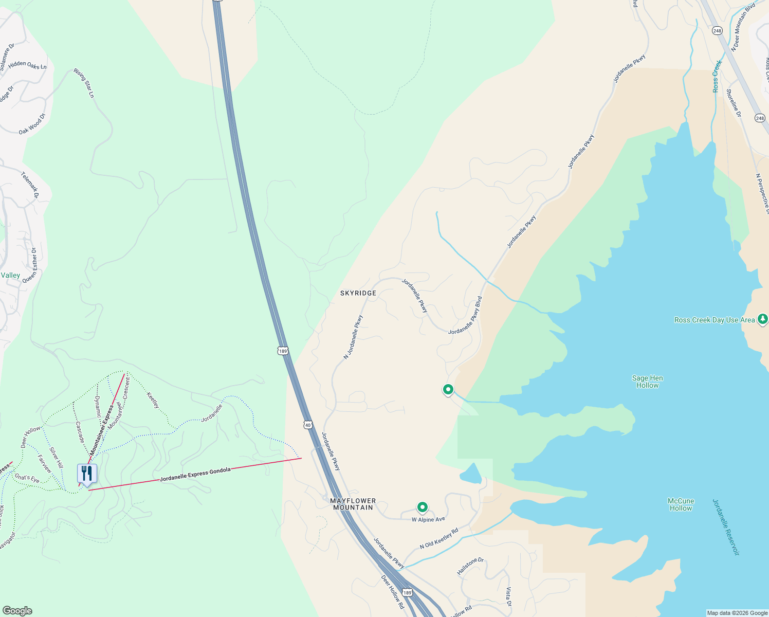 map of restaurants, bars, coffee shops, grocery stores, and more near 25 North Main Street in Heber City