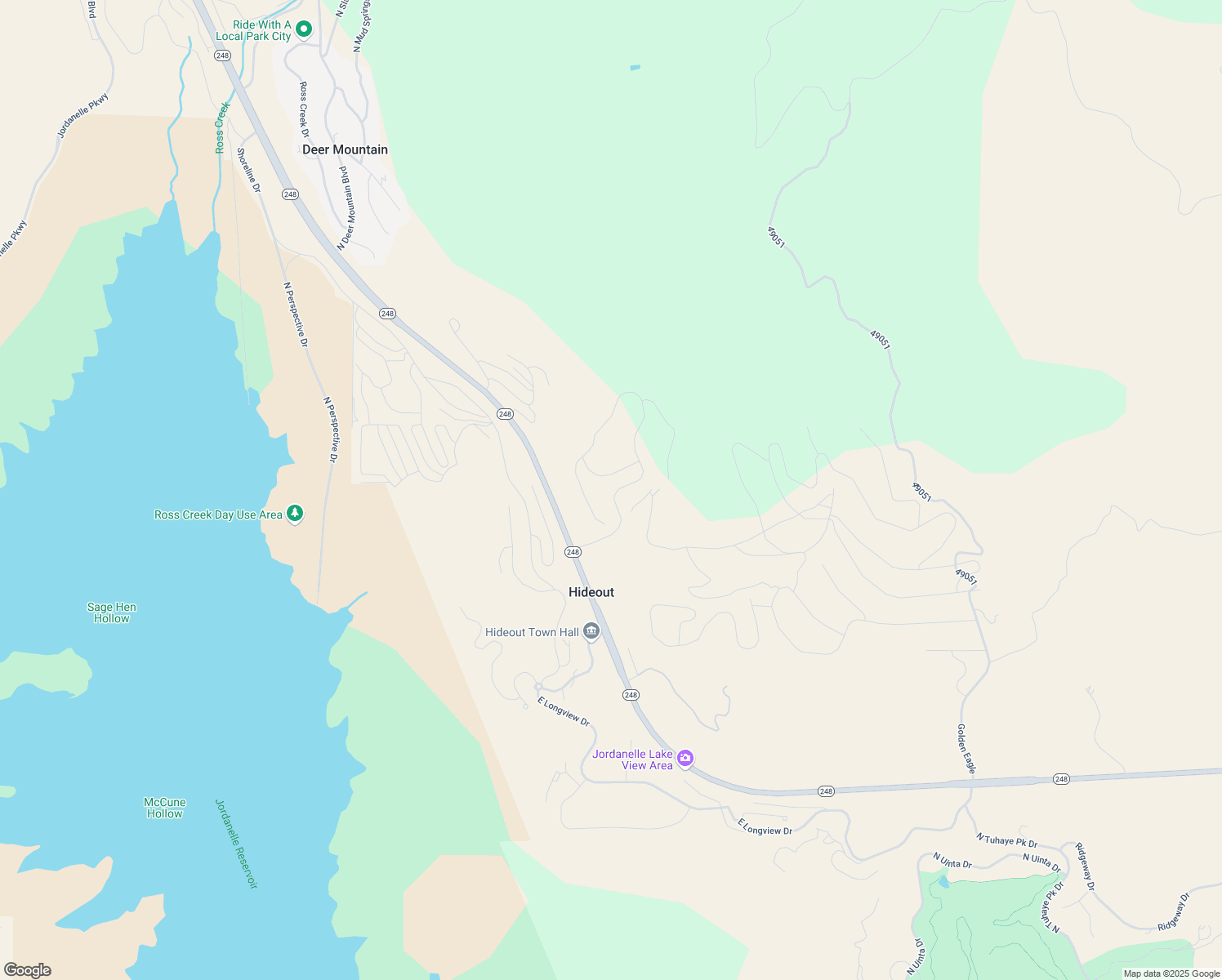map of restaurants, bars, coffee shops, grocery stores, and more near 11353 North Soaring Hawk Lane in Hideout