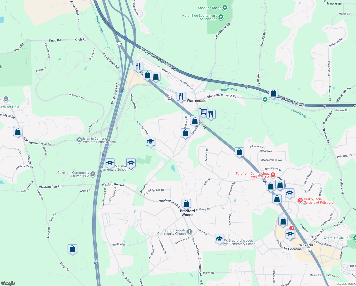 156 Harmony Road, Wexford PA Walk Score