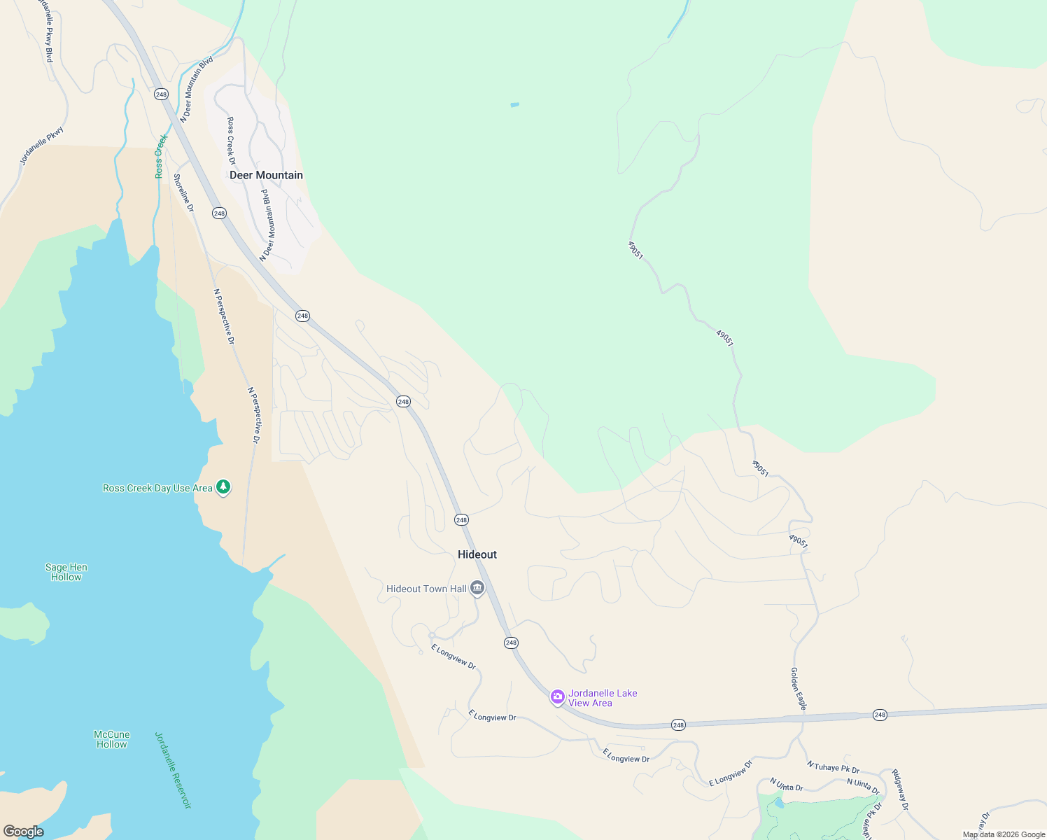 map of restaurants, bars, coffee shops, grocery stores, and more near 11574 North Soaring Hawk Lane in Hideout
