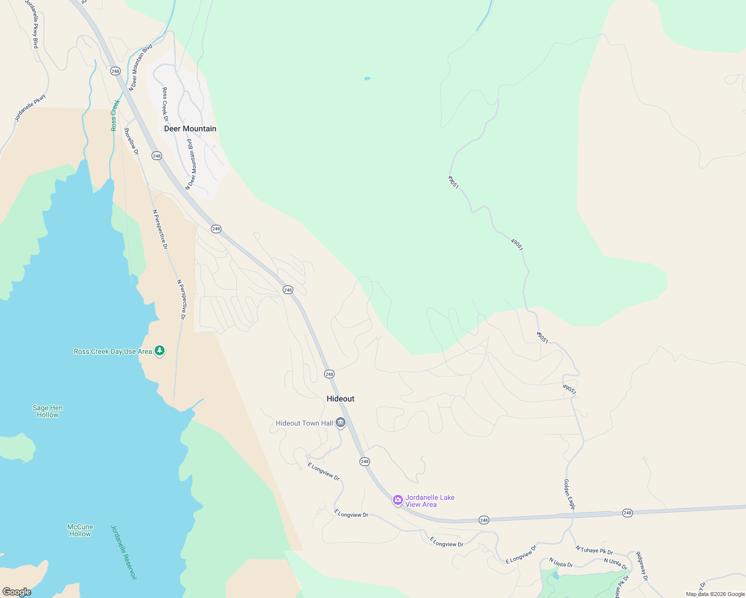 map of restaurants, bars, coffee shops, grocery stores, and more near 11574 North Soaring Hawk Lane in Hideout