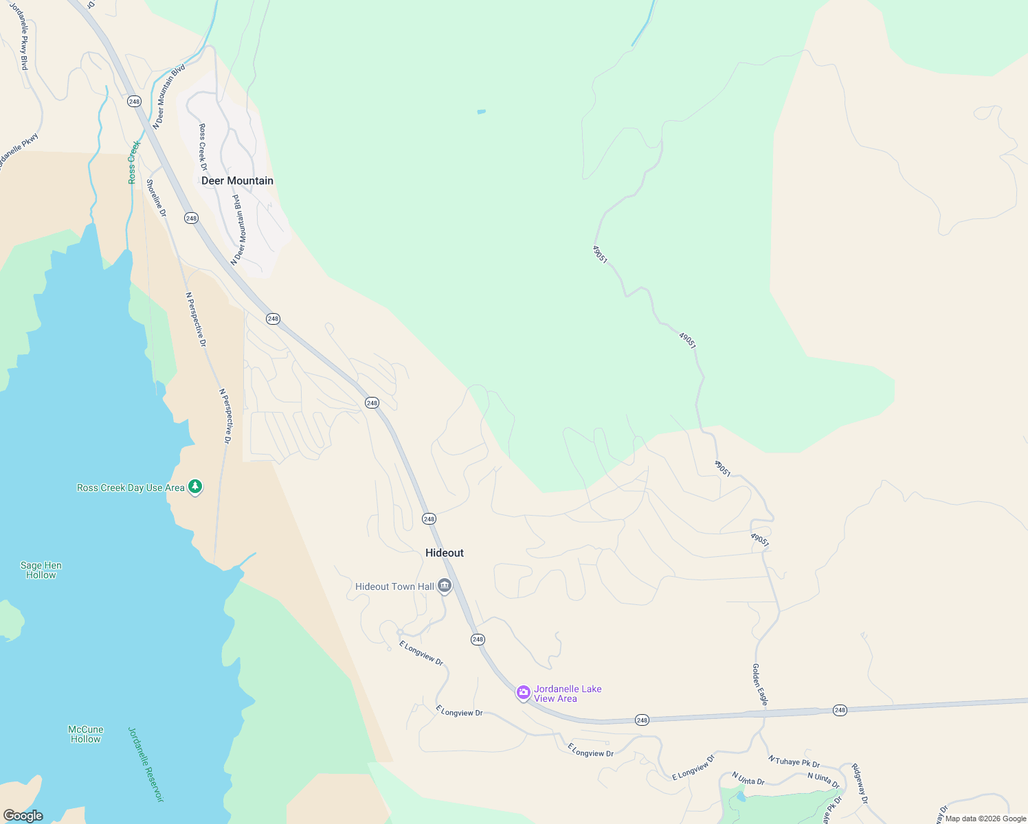 map of restaurants, bars, coffee shops, grocery stores, and more near 11546 North Fox Hollow Court in Hideout