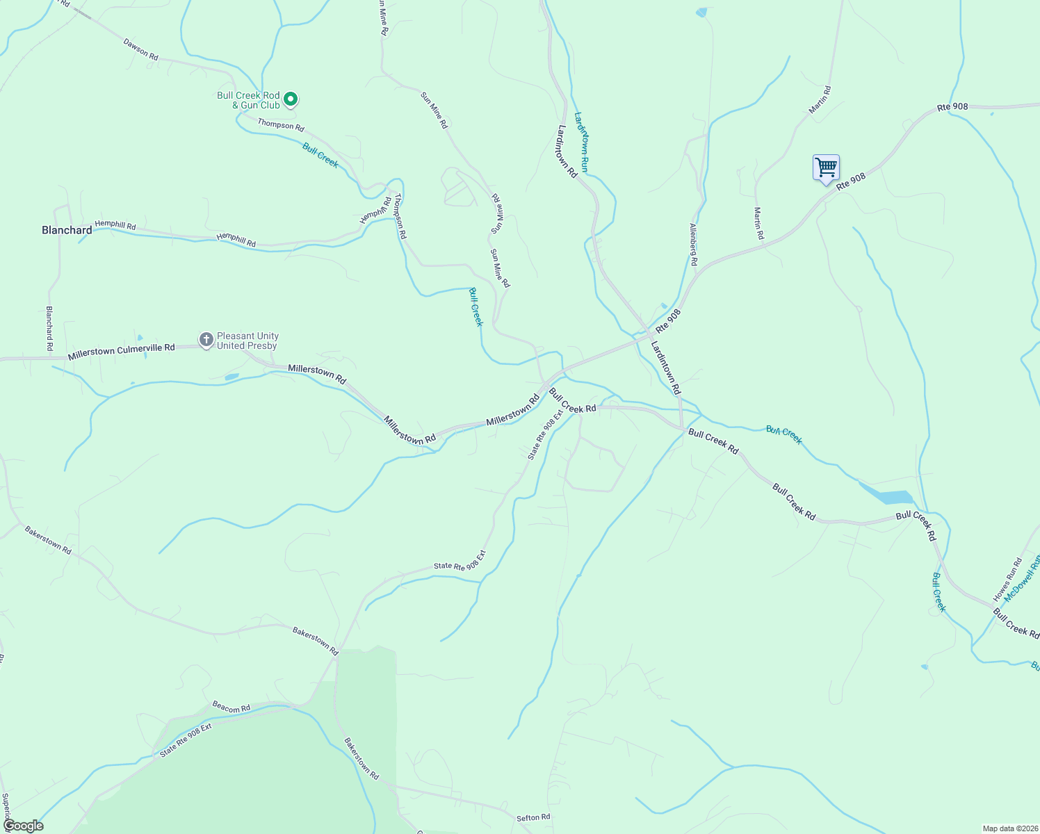 map of restaurants, bars, coffee shops, grocery stores, and more near 721 Route 908 Exd in Tarentum