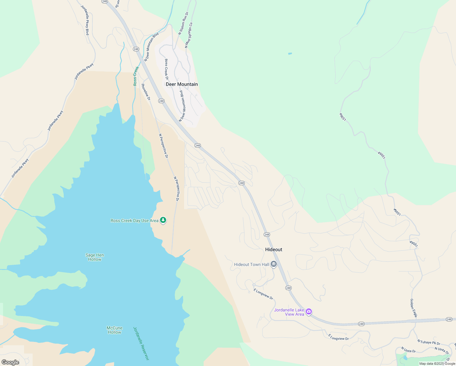 map of restaurants, bars, coffee shops, grocery stores, and more near 698 East Silver Hill Loop in Hideout