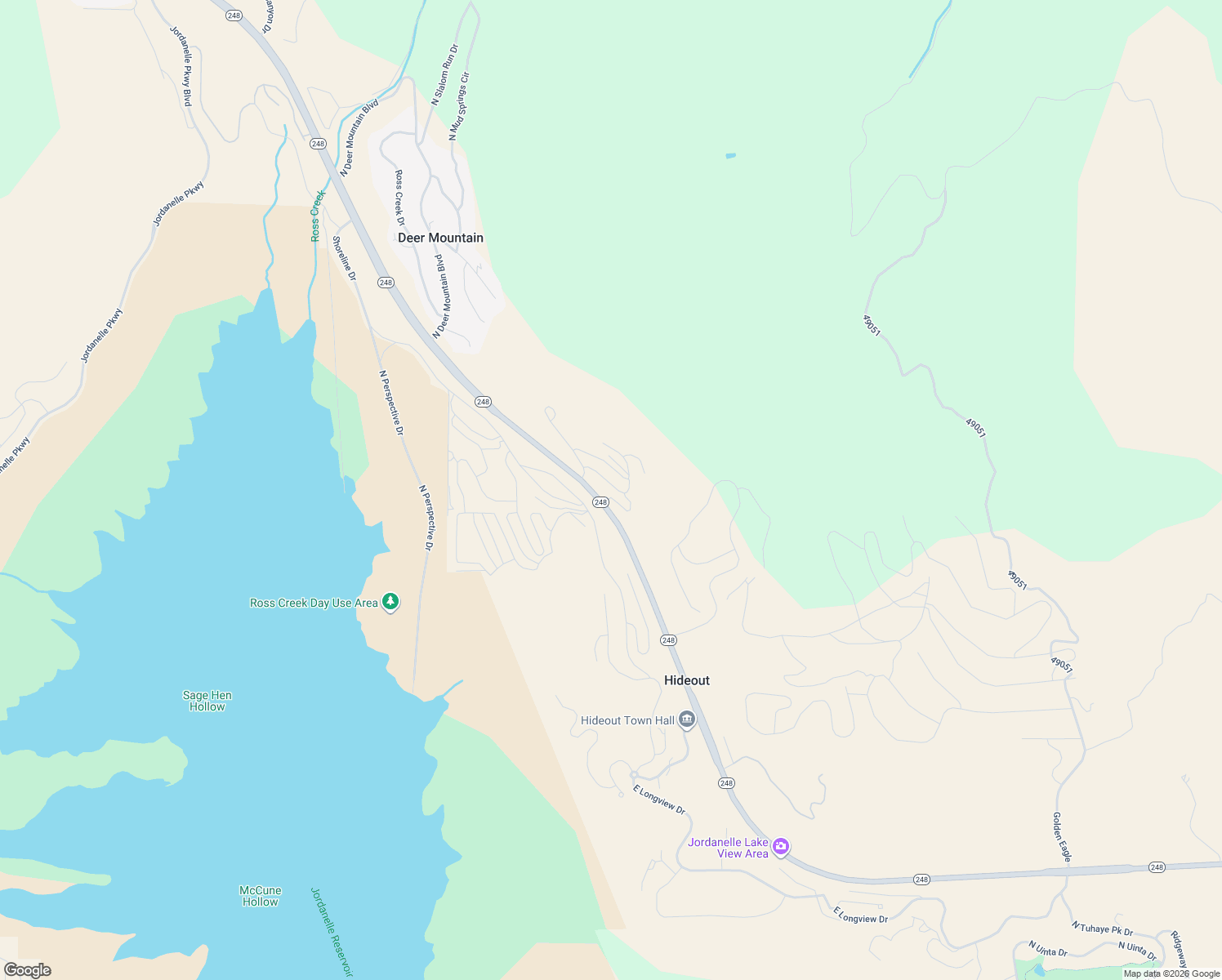 map of restaurants, bars, coffee shops, grocery stores, and more near 708 Utah 248 in Hideout