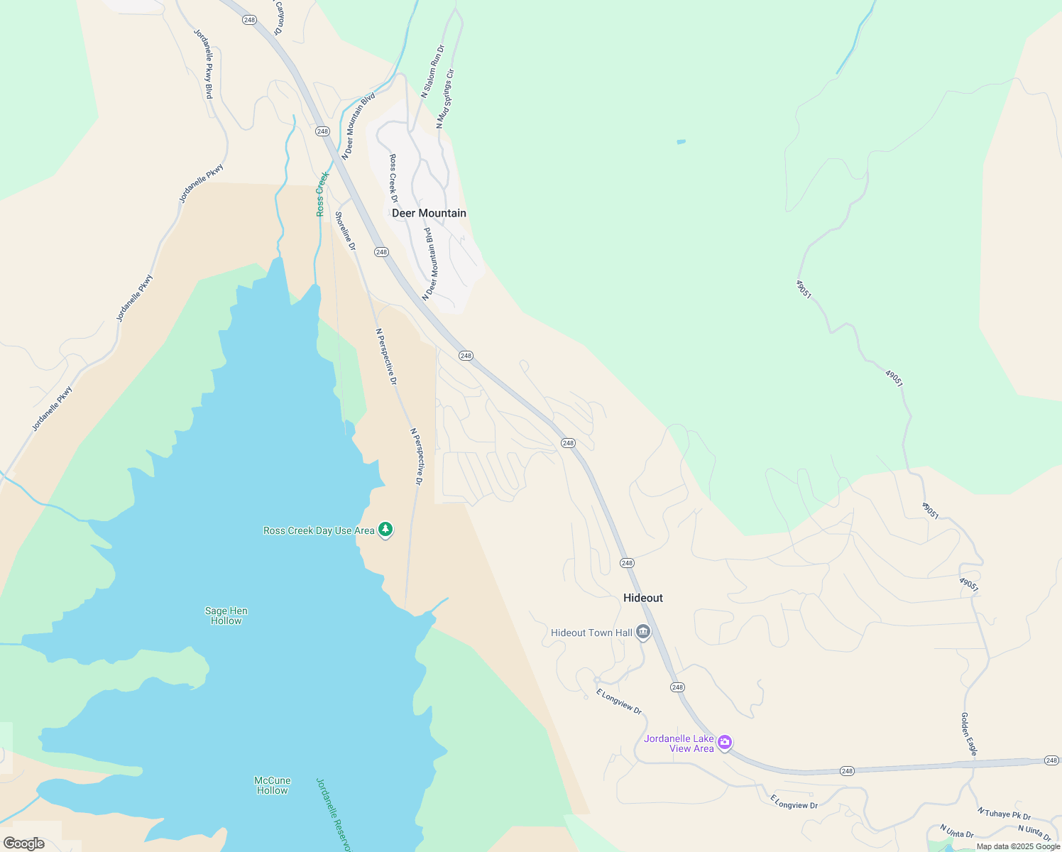 map of restaurants, bars, coffee shops, grocery stores, and more near 11687 North Shoreline Drive in Hideout