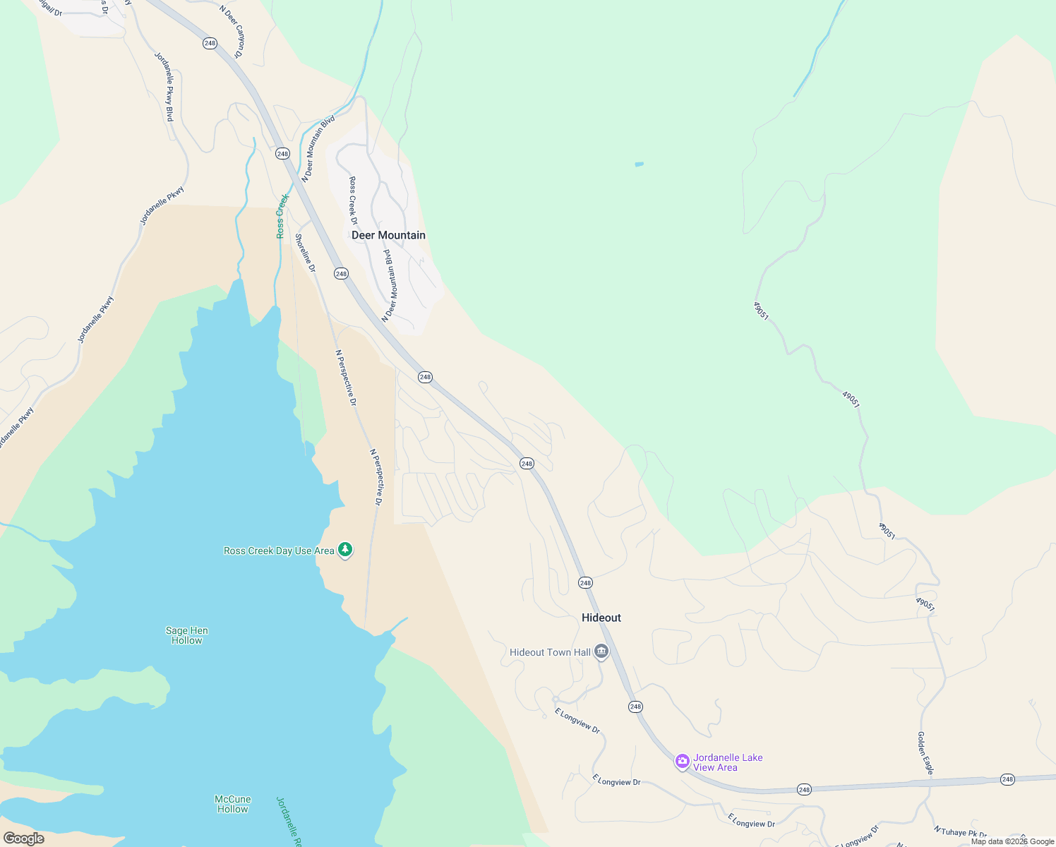 map of restaurants, bars, coffee shops, grocery stores, and more near 795 East Miner Way in Hideout