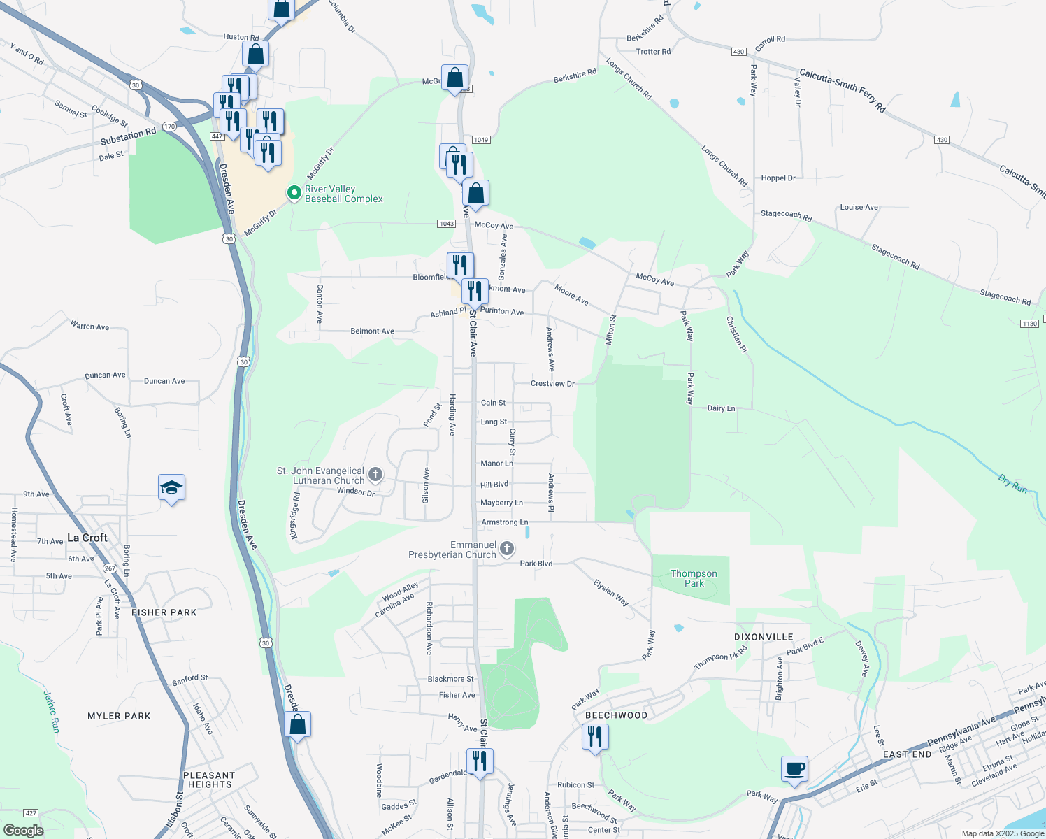 813 Lang Street, East Liverpool OH Walk Score