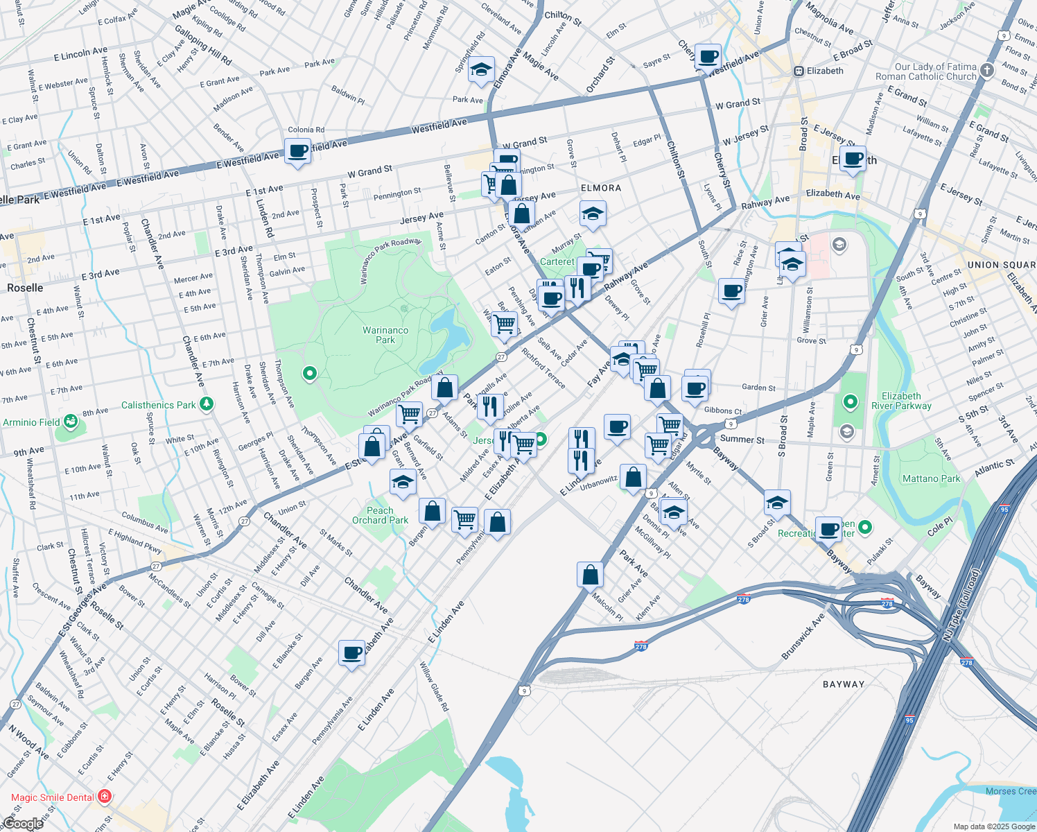 2033 Alberta Avenue, Linden NJ Walk Score